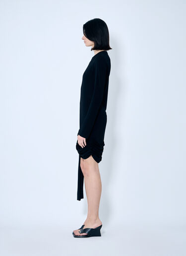 JW Anderson Draped Hem Dress Black jwa0259003
