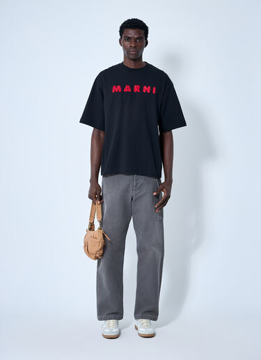 Marni Logo Motif T-Shirt Black mni0160003