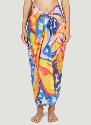 Galactic Paradise Sarong Midi Skirt Marni x No Vacancy Galactic Paradise Sarong Midi Skirt Multicolour mvy0253003