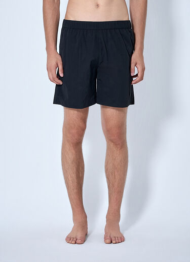 LN-CC® - Moncler: Elasticated Waist Swim Shorts - Black Moncler Elasticated Waist Swim Shorts Black mon0165037