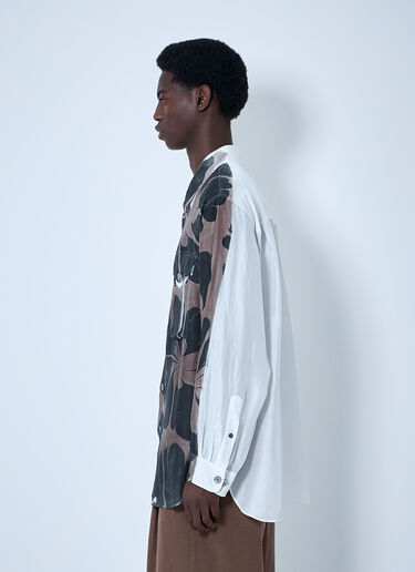 Dries Van Noten フローラルシルクシャツ  ブラウン dvn0160010