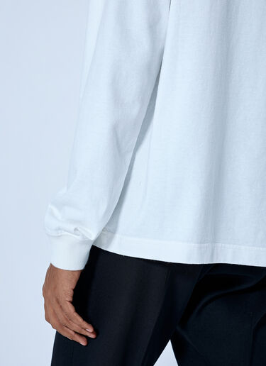 LN-CC® - Prada: Long Sleeve Logo Sweatshirt - White Prada Long Sleeve Logo Sweatshirt White pra0166206