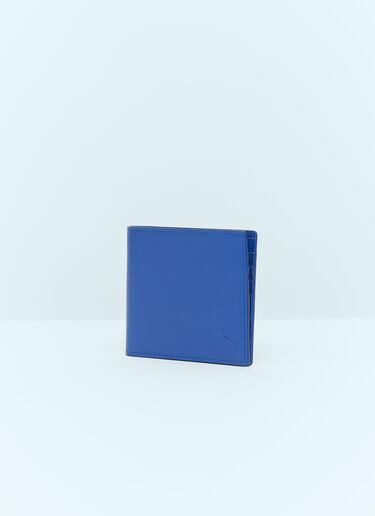 Burberry EKD Bi-Fold Leather Wallet Blue bur0155012