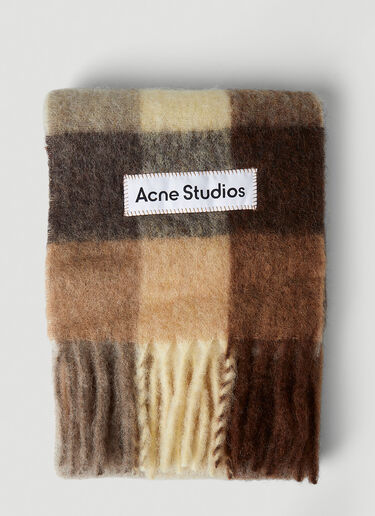 Acne Studios Check Scarf Brown acn0346016