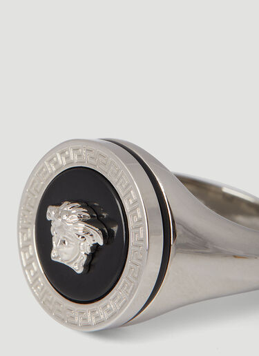Versace Enamel Medusa Ring Silver ver0155039