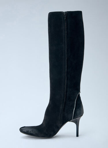 LN-CC® - Capasa Milano: Suede Knee-High Boots - Black Capasa Milano Suede Knee-High Boots Black cps0266010