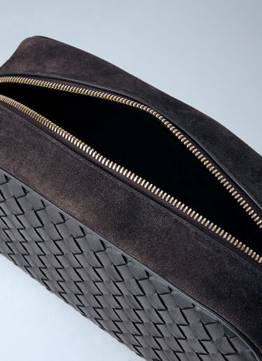 LN-CC® - Bottega Veneta: Large Nodo Leather Pouch - Dark Brown Bottega Veneta Large Nodo Leather Pouch Dark Brown bov0265048