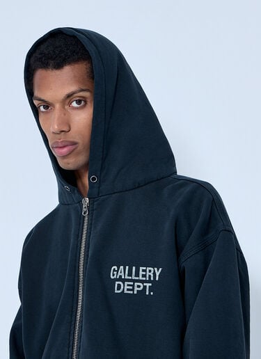 Gallery Dept. Zip-Up Logo Hoodie Black gdp0164013