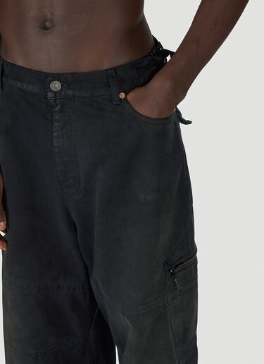 Balenciaga Denim Cargo Pants Black bal0154011