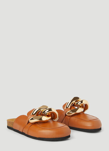 JW Anderson 链条皮革乐福鞋 棕 jwa0246016