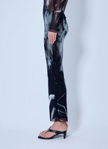 LN-CC® - Jean Paul Gaultier: Mesh Printed Smoking Women Long Skirt - Black Jean Paul Gaultier Mesh Printed Smoking Women Long Skirt Black jpg0266005
