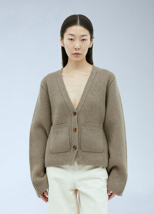 Khaite Scarlet Cashmere Cardigan Beige kha0255011