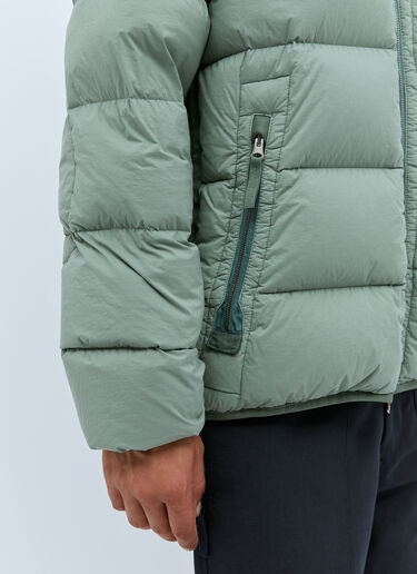 Stone Island Compass Patch Real Down Jacket Green sto0154017