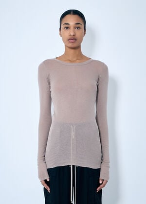 Balenciaga Rib Long Sleeve T-Shirt Grey bal0260012