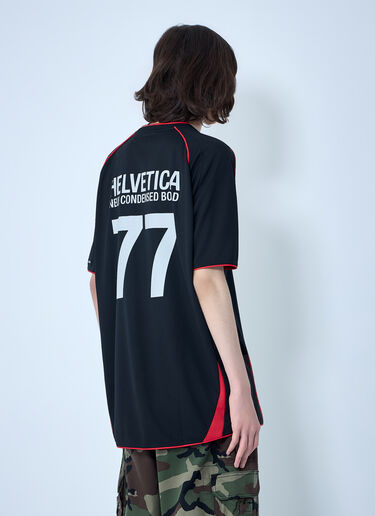 VETEMENTS Alphabet Football Jersey T-Shirt Black vet0164004