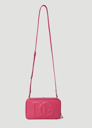 Dolce & Gabbana Padded Logo Shoulder Bag Pink dol0255033
