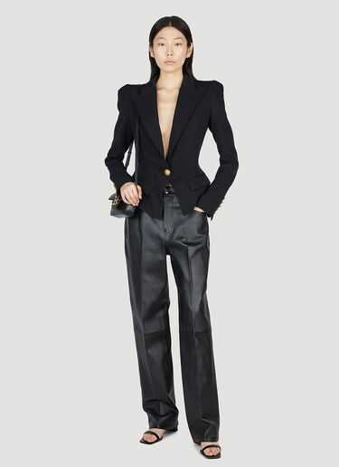 Balmain Padded Shoulder Blazer Black bln0252030