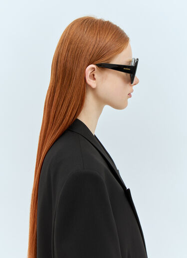 Jacquemus Les Lunettes Carré Rond Sunglasses Black jas0258003