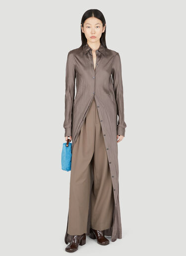 Dries Van Noten 롱 셔츠 드레스 브라운 dvn0254017