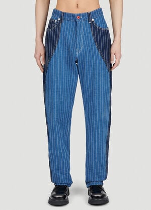 Kenzo ルーズ・パッチワーク ジーンズ　 ブルー knz0154014