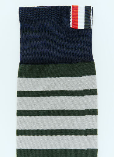 Thom Browne Four-Bar Mid Calf Socks Green thb0154011