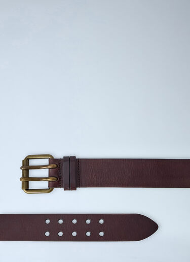 LN-CC® - Saint Laurent: Motorcycle Leather Belt - Brown Saint Laurent Motorcycle Leather Belt Brown sla0264015