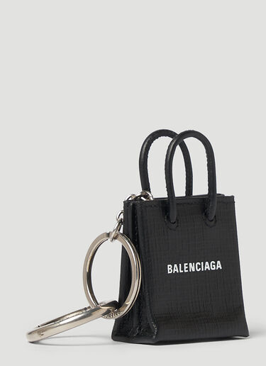 Balenciaga Printed Leather Bag Strap in Black