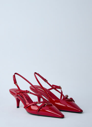 Miu Miu Décolleté Slingback Heels Red miu0260062
