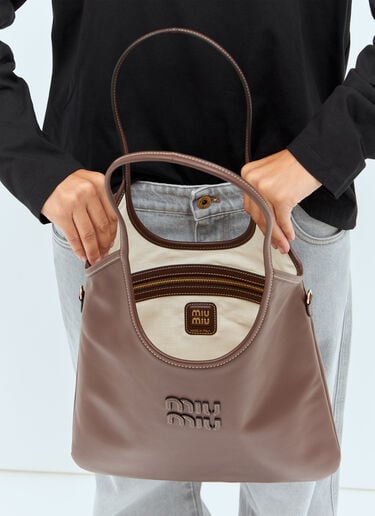 IVY Leather Tote Bag Miu Miu IVY Leather Tote Bag Brown miu0258030