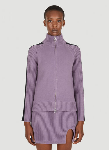 TheOpen Product Knitted Zip Sweater Purple top0249003