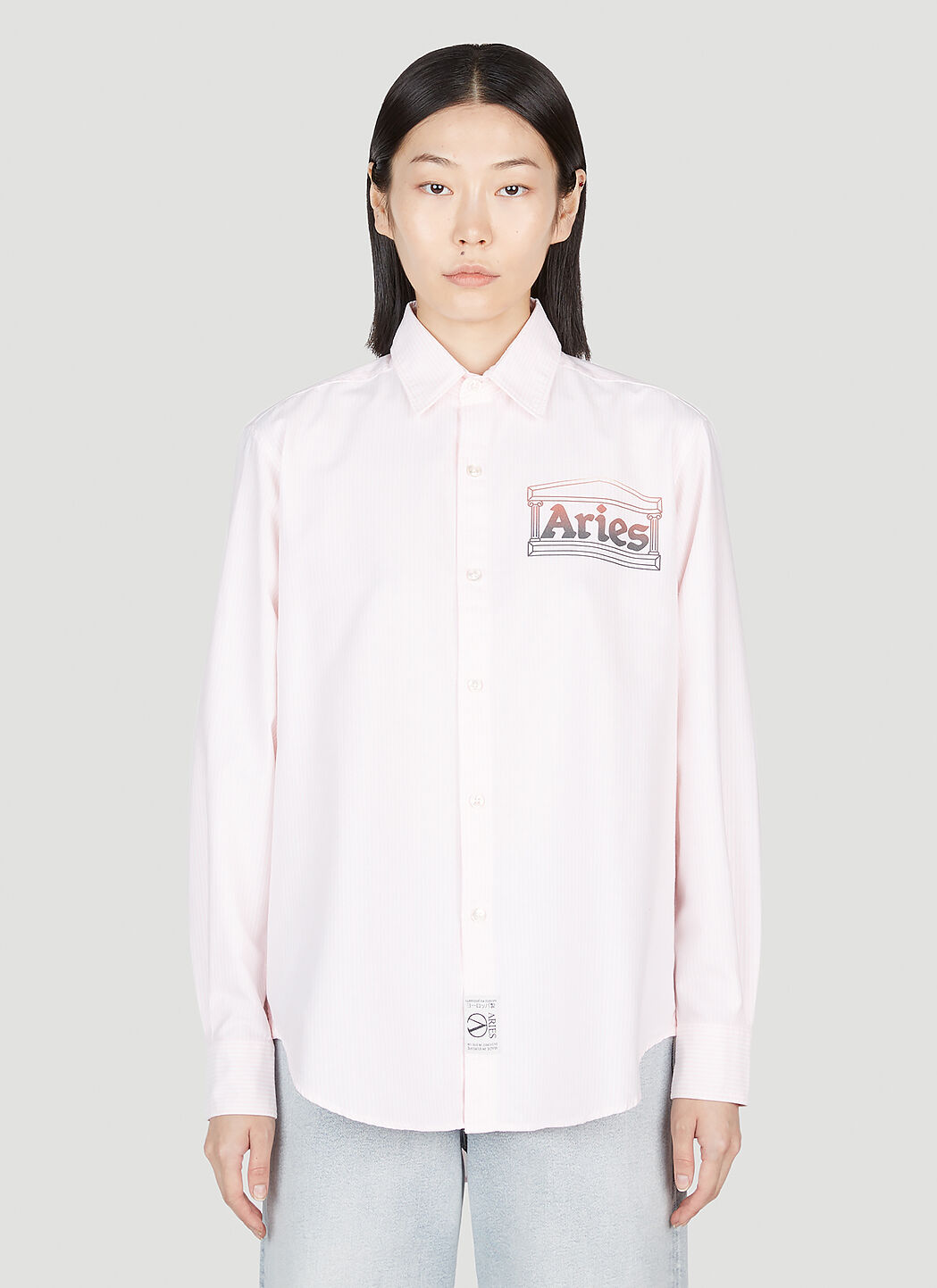 Aries Women's' Oxford Stripe Shirt in Pink | LN-CC®