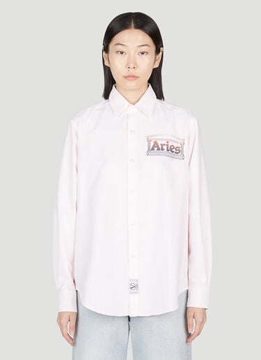 Aries オックスフォード ストライプシャツ ピンク ari0252001