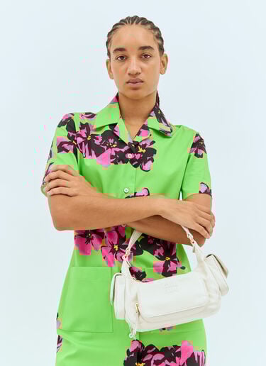 Miu Miu 口袋纳帕皮革单肩包 乳白色 miu0258055