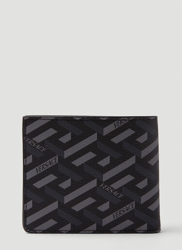 Versace Graphic Bifold Wallet Black ver0149054