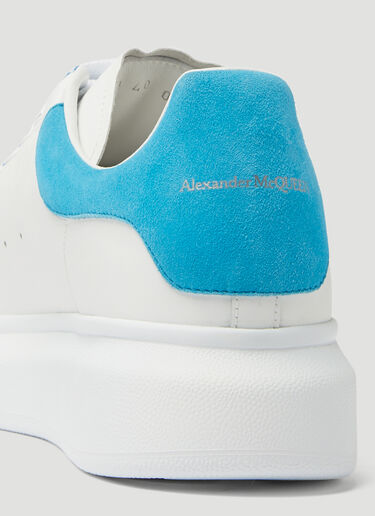 Alexander McQueen Oversized Velour Counter Sneakers Blue amq0248010