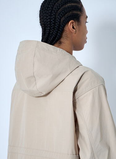 Moncler Peronne Long Parka Jacket Beige mon0260011