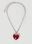 Vetements Crystal Heart Necklace Black vet0154022