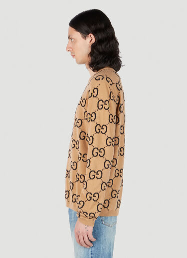 Gucci GG Jacquard Sweater Beige guc0152025