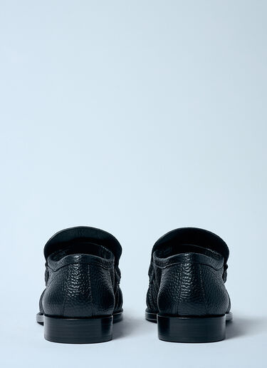 Dries Van Noten ペブルグレインレザーローファー ブラック dvn0158027