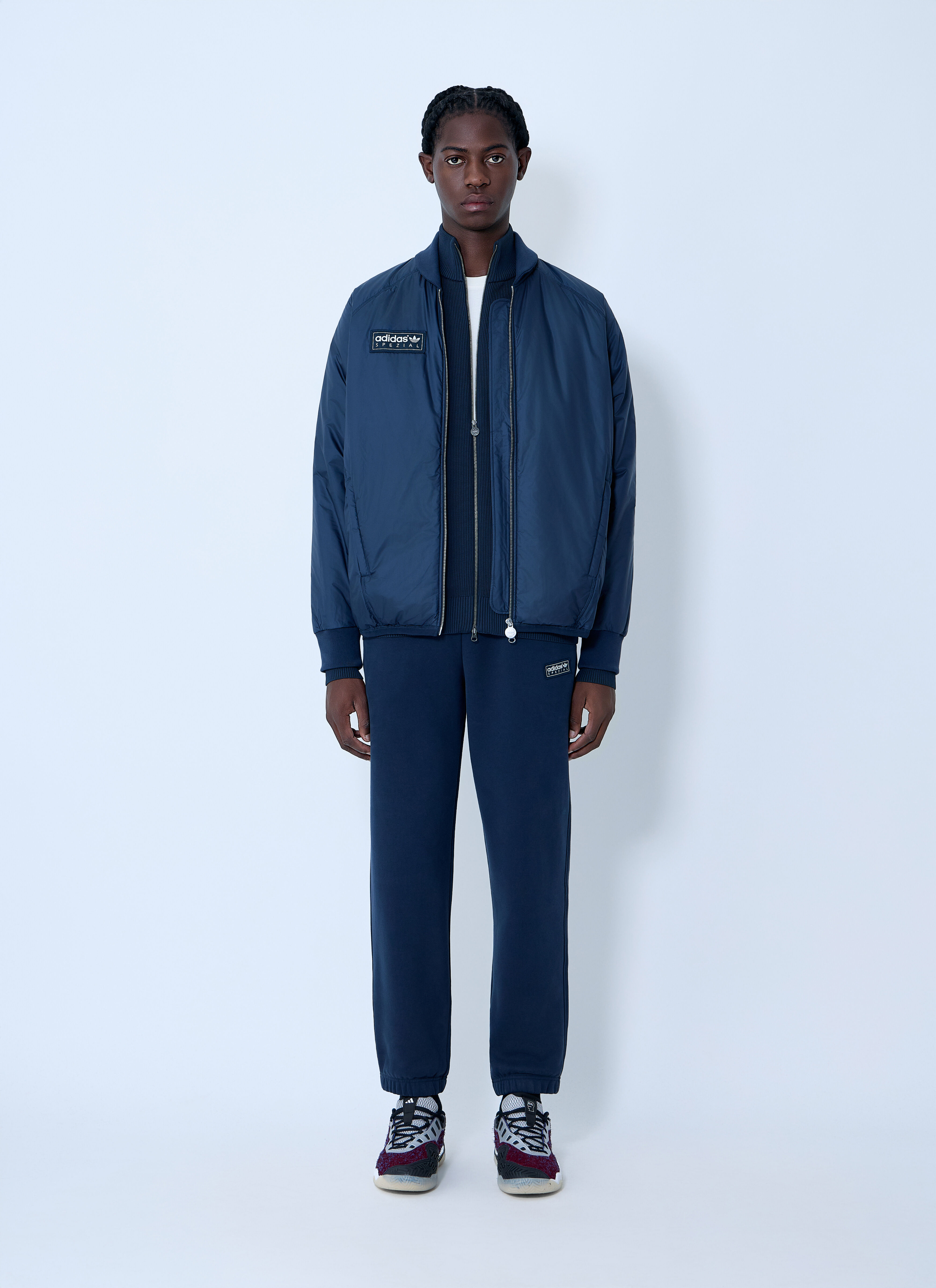 adidas SPZL Men's' Bramhope Bomber Jacket in Navy | LN-CC®