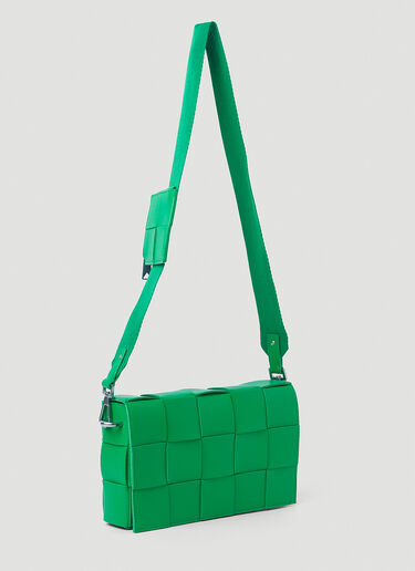 Bottega Veneta Cassette Neon Green Leather Shoulder Bag