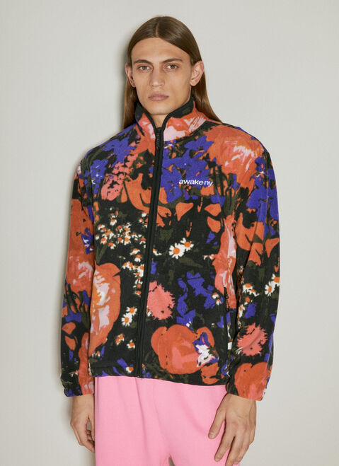 Awake NY Floral Fleece Jacket White awk0154012