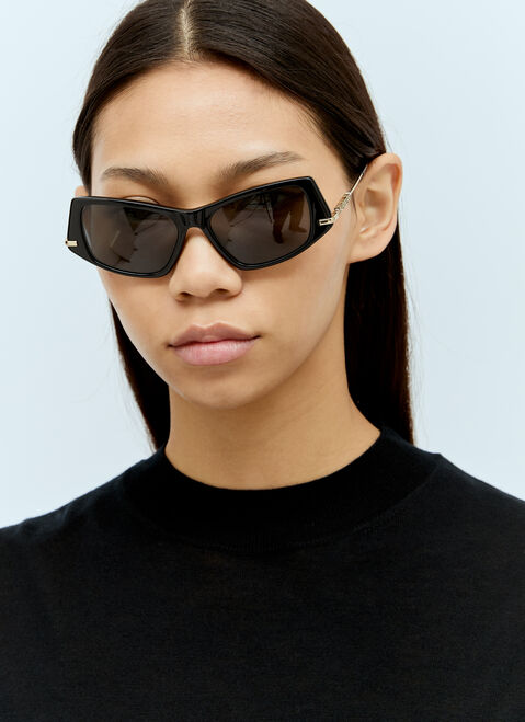 Saint Laurent Cat-Eye Logo Sunglasses Black yss0255004