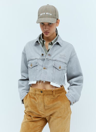 Miu Miu Prince Of Wales Baseball Cap Brown miu0254045