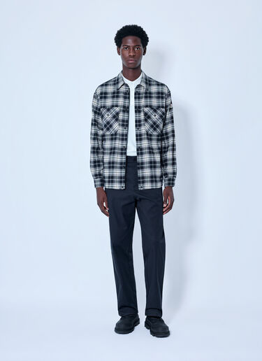 LN-CC® - Moncler: Check Patterned Cotton Shirt - Black Moncler Check Patterned Cotton Shirt Black mon0166015