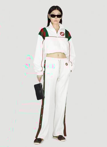 Gucci 로고 자수 스웨트셔츠 화이트 guc0253004