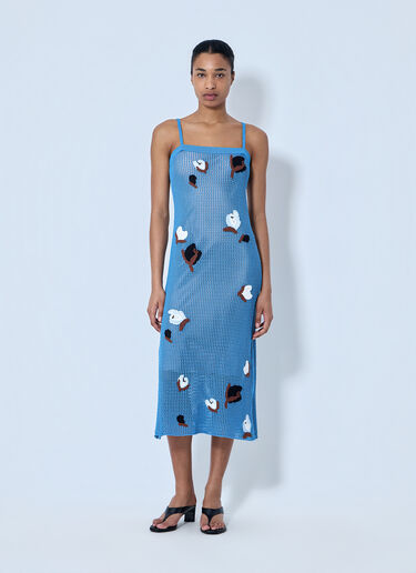 Marni Knit Midi Dress Blue mni0264001