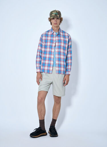 LN-CC® - Stüssy: Beach Ombre Plaid Shirt - Blue Stüssy Beach Ombre Plaid Shirt Blue sts0166073