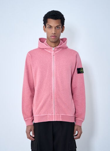 Stone Island Logo Patch Hooded Sweatshirt Green sto0164078