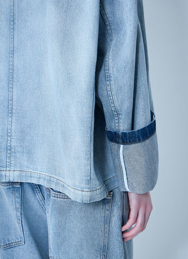 MM6 Maison Margiela Oversized Denim Peacoat Light Blue mmm0264002